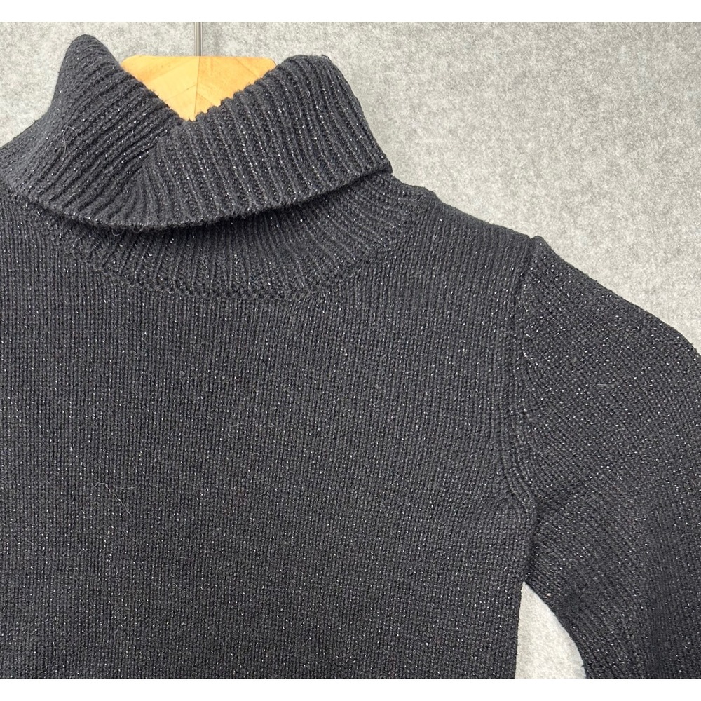 Cynthia Rowley Girls‎ Black Sparkle Turtleneck Sweater Size 6
